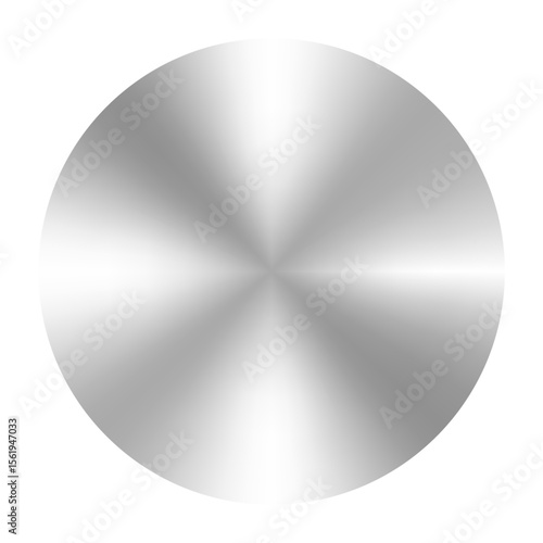 silver round sticker. Sticker For Branding, Product Promotion, Logo Or Packaging Design. Vector Illustration