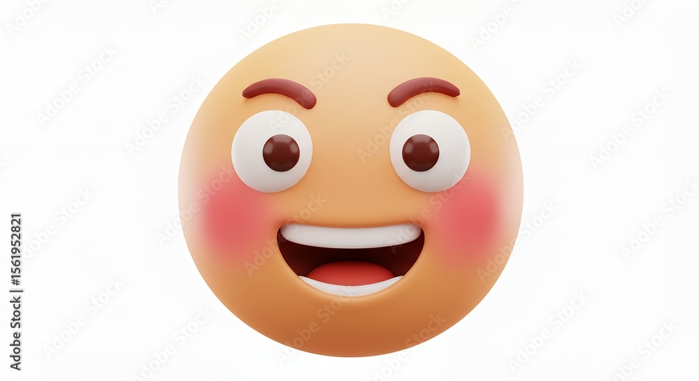 Fototapeta premium Digital emoticon happy expression graphic design