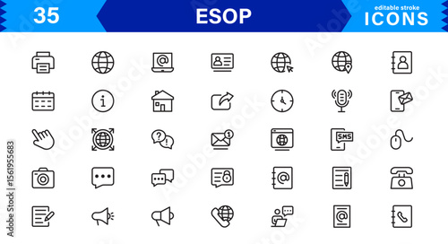 Modern ESOP Icons - High-Quality Graphics for Finance, Corporate Plans, and Employee Ownership Projects