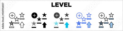 Level Icon Pack Line Glyph