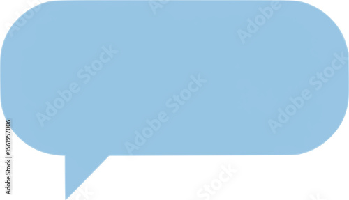 This image is a light blue speech bubble icon. It typically represents messaging, chat, conversation, communication, or comments. The background is white, and the icon is in a simple flat design style