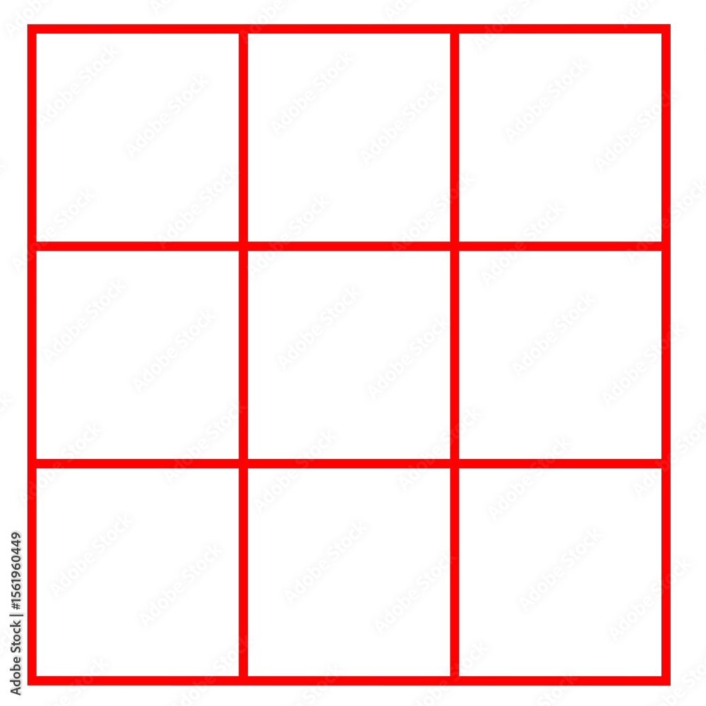 Fototapeta premium Grid System: A meticulously arranged grid system, defined by clean, straight lines in a vibrant red, poised against a stark background. It's a versatile visual foundation for organization and design.