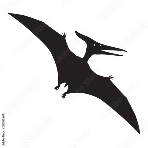Graceful wings of the Cretaceous sky – Pteranodon silhouette in crisp Pteranodon vector – Pteranodon illustration

