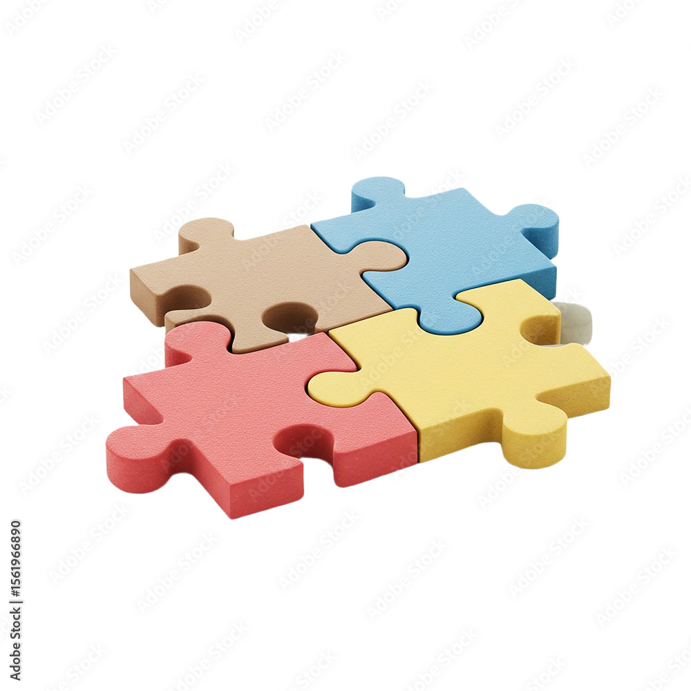 3 Puzzleteile on white background 3 Puzzleteile on white background