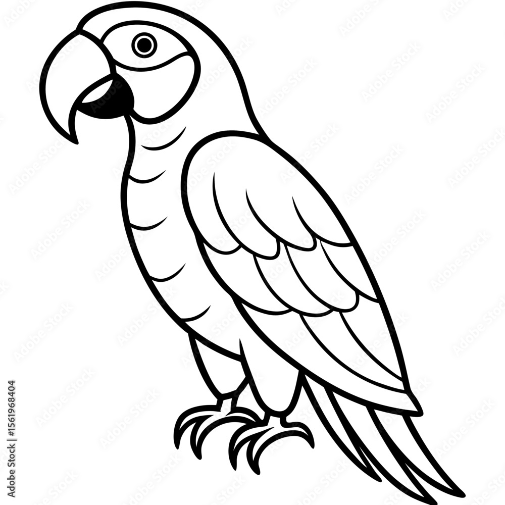 Obraz premium Macaw line art vector