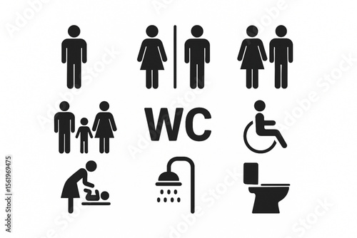business people icon set