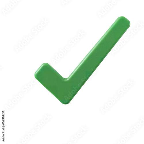 A green check mark isolated on a black background indicating approval or completion sign