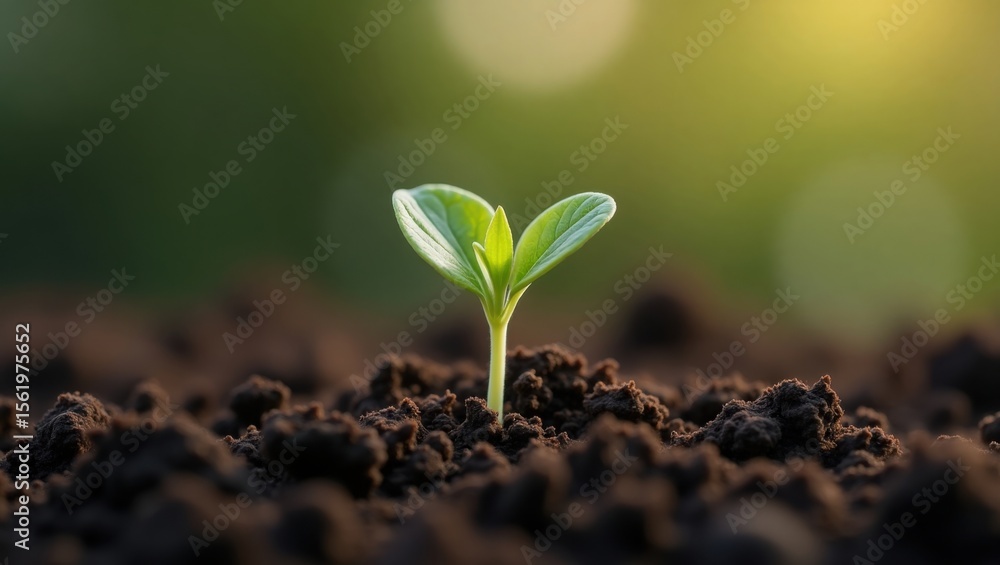 New Life Emerging A Tiny Sprout Breaking Through the Soil New Life Emerging A Tiny Sprout Breaking Through the Soil