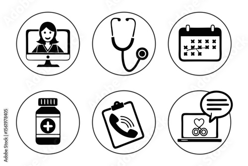 medical icon set