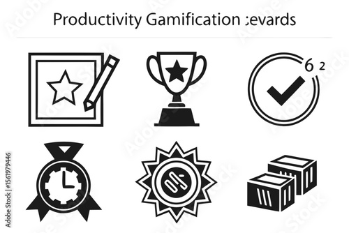 vector set of silver and bronze medals