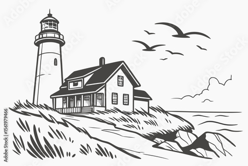 lighthouse on the island