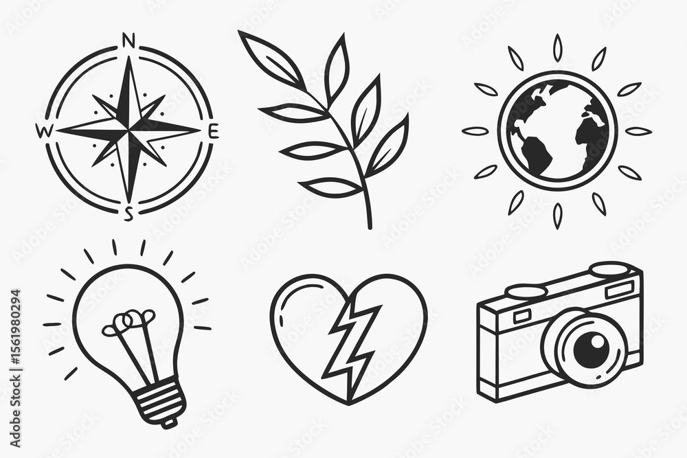 Fototapeta premium set of vector icons