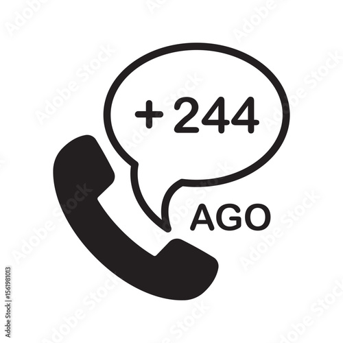 Angola Phone Number Icon | Dialing Code