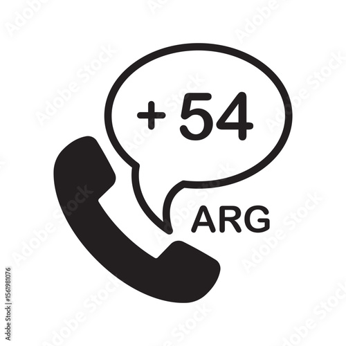 Argentina Phone Number Icon | Dialing Code