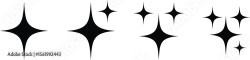 Radiant Sparkle Icons: Glimmering Starburst Elements for Eye-Catching Designs