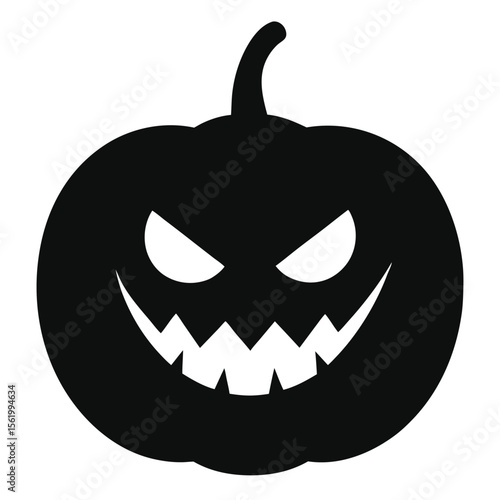 Spooky Halloween Pumpkin Silhouette