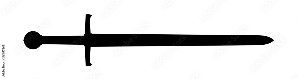 sword silhouette - vector illustration sword silhouette - vector illustration