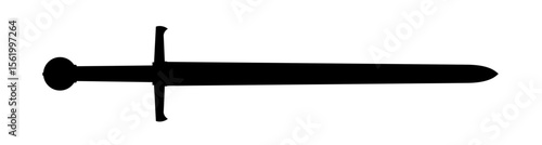 sword silhouette - vector illustration	