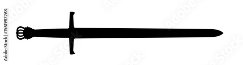sword silhouette - vector illustration	