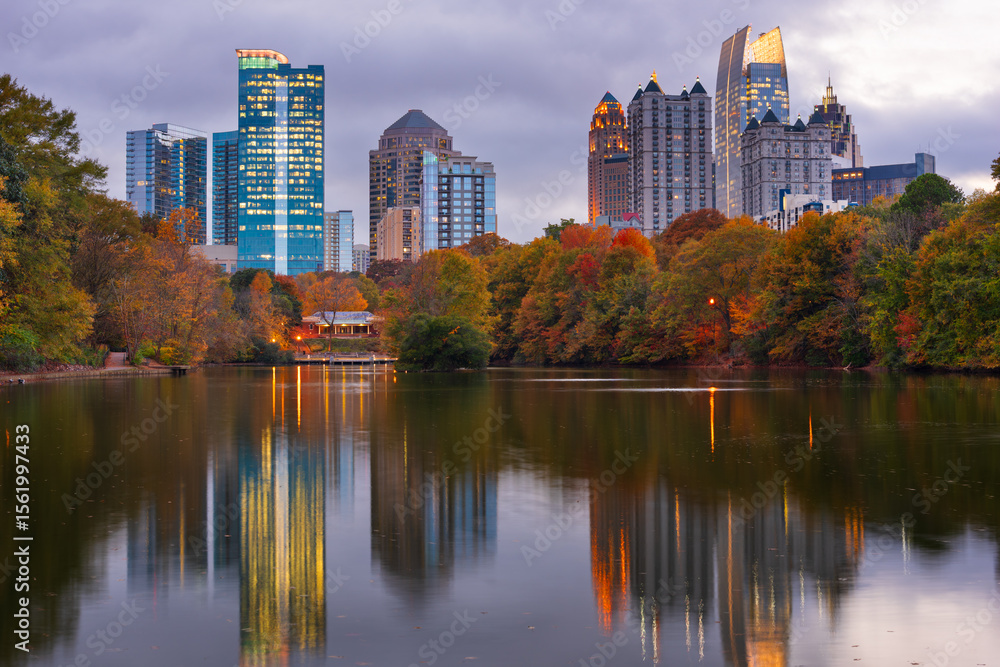 Naklejka premium Atlanta, Georgia, USA Piedmont Park