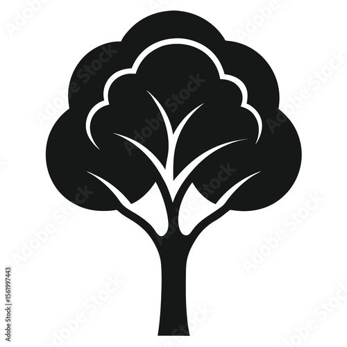 Simple Black Tree Icon