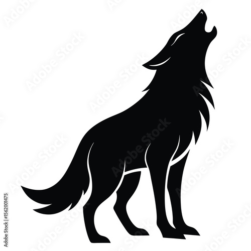 Howling Wolf Silhouette