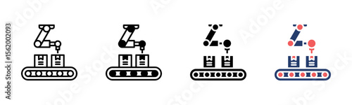 Industrial Automation icon sheet multiple style collection
