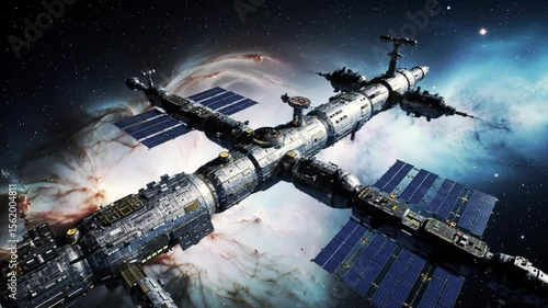 Space station in deep space