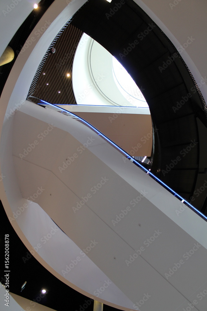 Fototapeta premium Modern design architecture escalator, Birmingham Library, UK