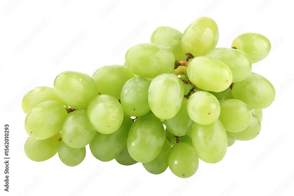 fresh green grapes isolated on white background PNG ,ai generated fresh green grapes isolated on white background PNG ,ai generated