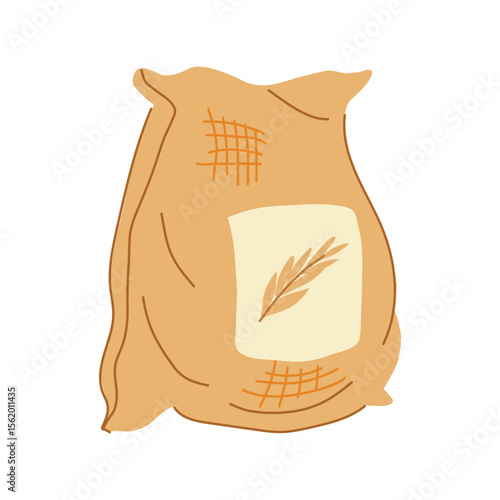 freshness cereal bag cartoon vector illustration