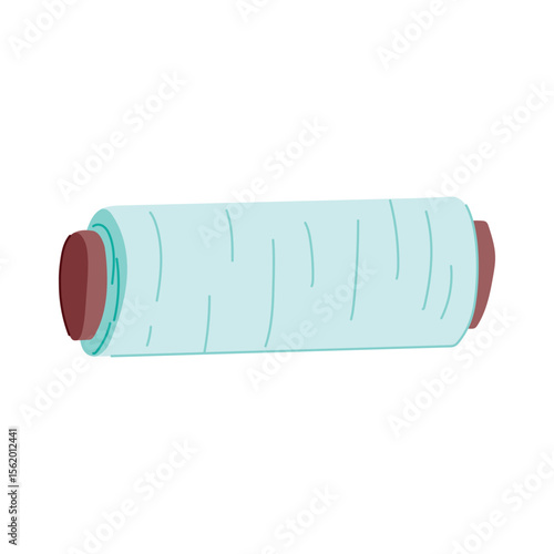 seal cling film cartoon vector illustration