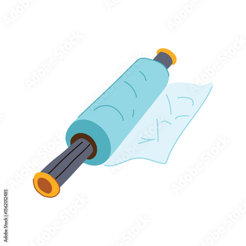transparent cling film cartoon vector illustration