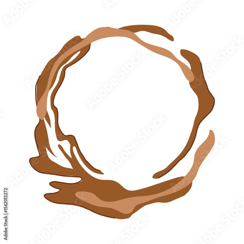 carpet coffee stain cartoon vector illustration