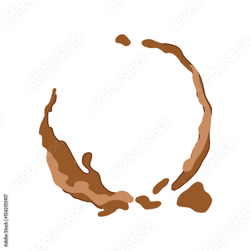 vinegar coffee stain cartoon vector illustration