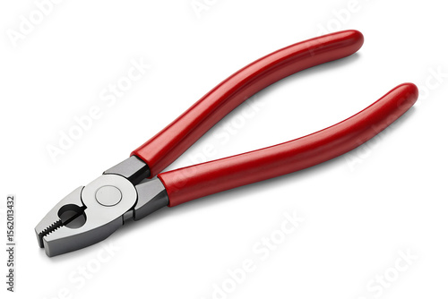 Red Handled Pliers Isolated on Transparent Background