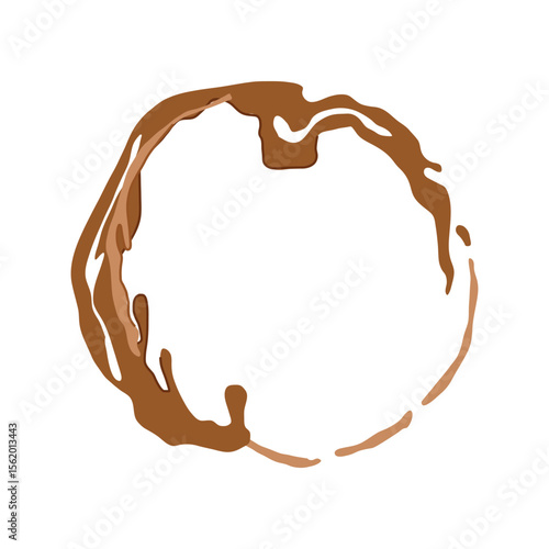 baking coffee stain cartoon vector illustration