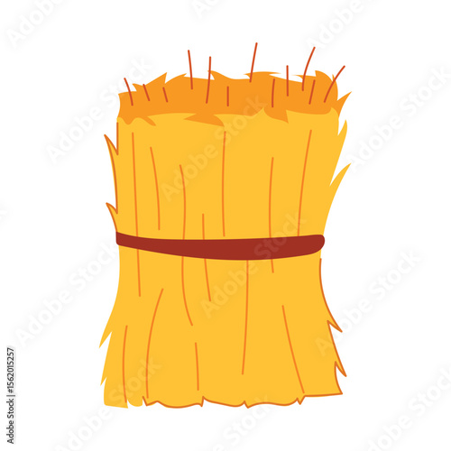 farming haystack cartoon vector illustration