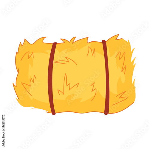 straw haystack cartoon vector illustration