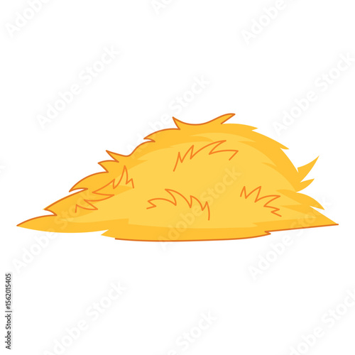 grass haystack cartoon vector illustration