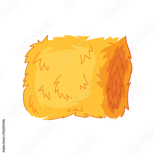 bale haystack cartoon vector illustration