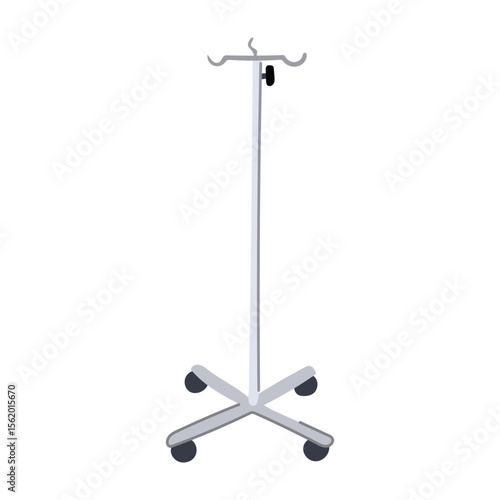 medical hydration iv drip stand cartoon vector illustration