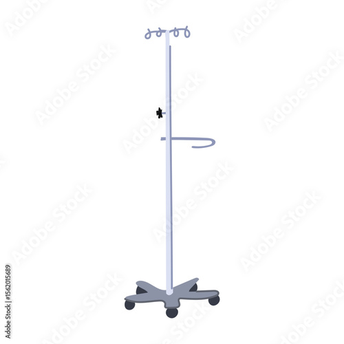 nutrition hydration iv drip stand cartoon vector illustration