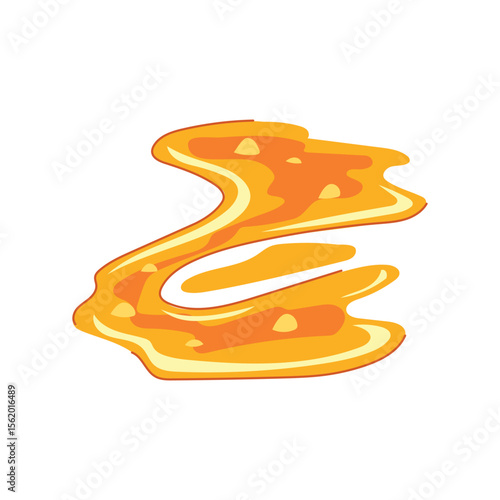 basalt lava puddle cartoon vector illustration