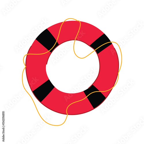 rescue lifebuoy cartoon vector illustration