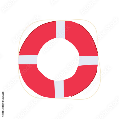 lifesaver lifebuoy cartoon vector illustration