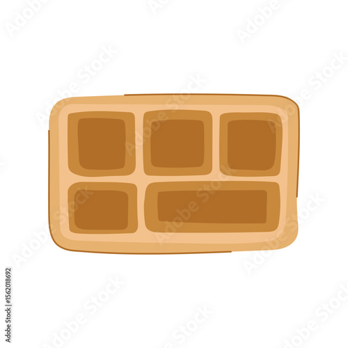 stackable multi section meal tray cartoon vector illustration