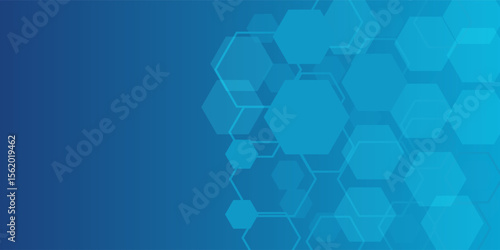 Background Blue hexagon pattern look like honeycomb vector illustration lighting effect graphic for text and message board design infographic