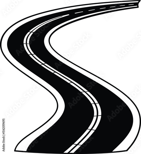 Winding Road Ahead A Journey of Curves and Lines