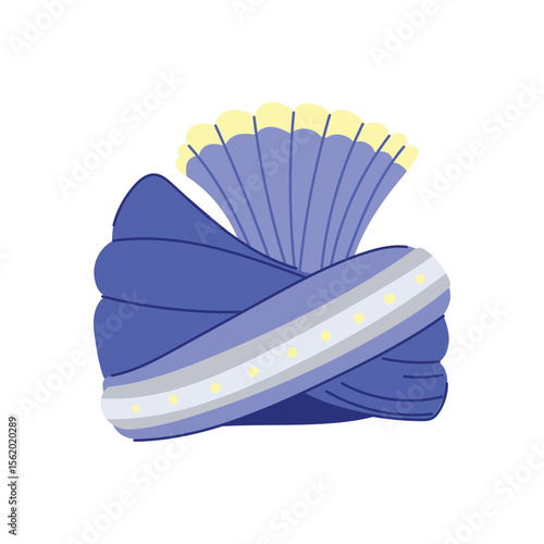 chador oriental headdress cartoon vector illustration